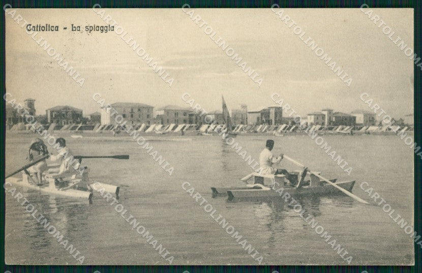 Rimini Cattolica Spiaggia cartolina QT3274 – fronte