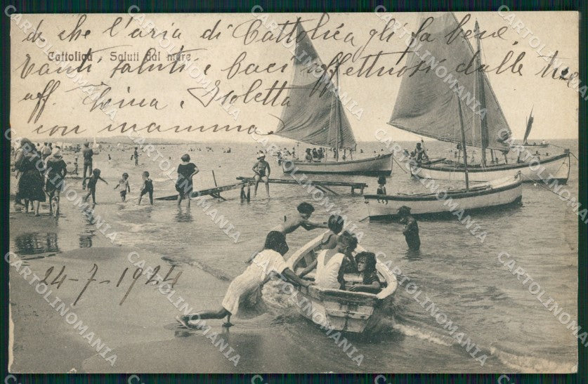 Rimini Cattolica Barche cartolina QT3276 – fronte