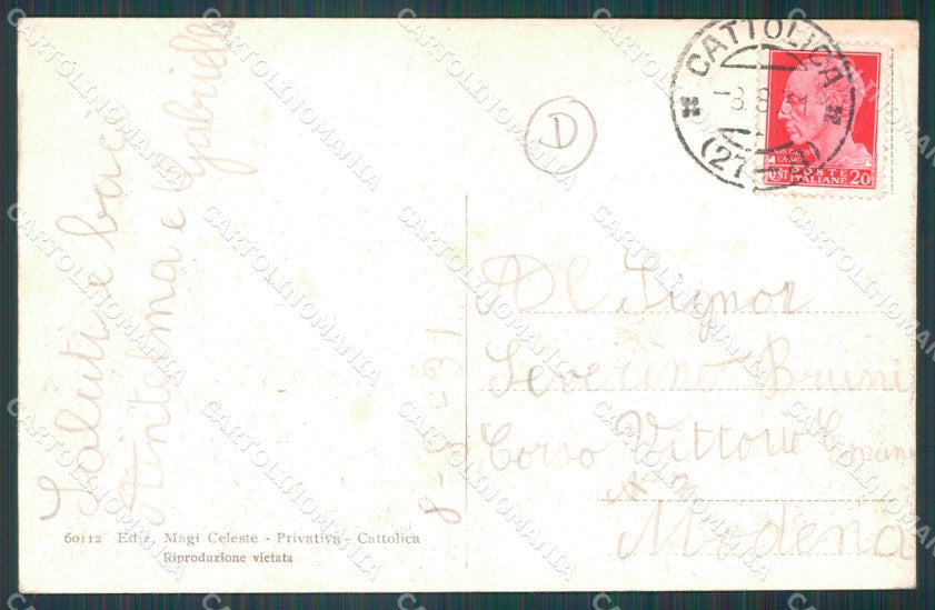 Rimini Cattolica Barche cartolina QT3280 – retro