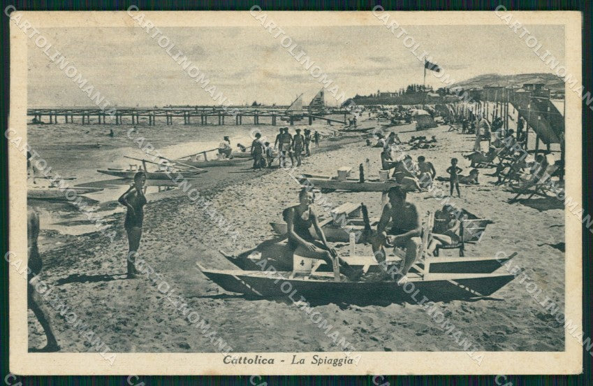 Rimini Cattolica Spiaggia cartolina QT3282 – fronte