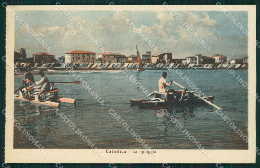 Rimini Cattolica Spiaggia cartolina QT3285 – fronte