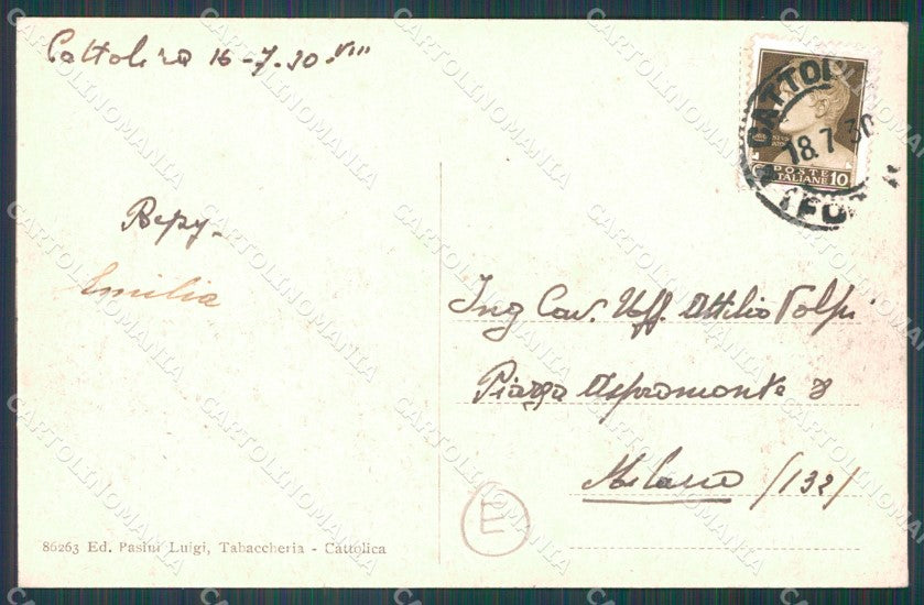Rimini Cattolica cartolina QT3301 – retro