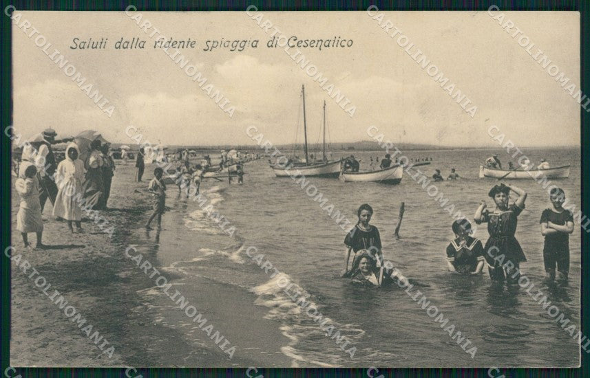 Forlì Cesenatico Spiaggia ABRASA cartolina QT3313 – fronte