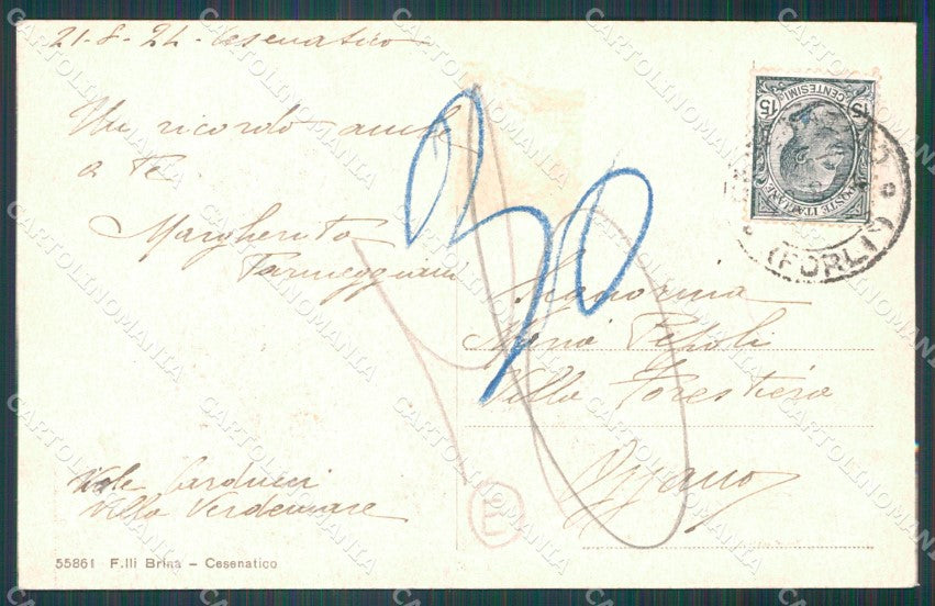 Forlì Cesenatico Spiaggia cartolina QT3316 – retro