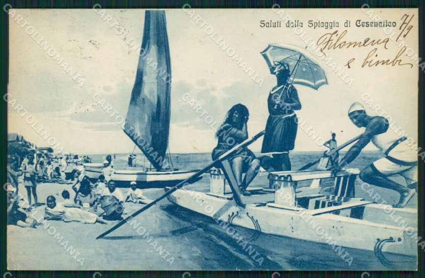 Forlì Cesenatico Spiaggia Barca cartolina QT3319 – fronte