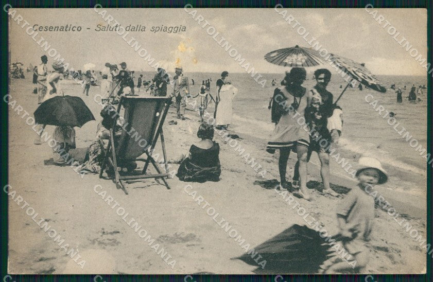 Forlì Cesenatico Spiaggia ABRASA cartolina QT3320 – fronte