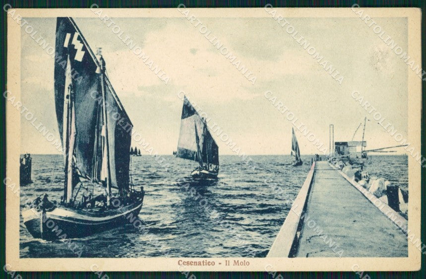 Forlì Cesenatico Molo Barche cartolina QT3327 – fronte