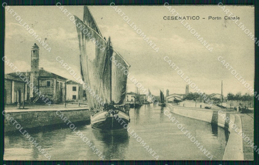 Forlì Cesenatico Porto Canale Barca cartolina QT3329 – fronte