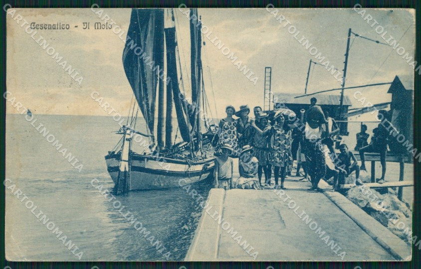 Forlì Cesenatico Molo Barca PIEGHINA cartolina QT3338 – fronte