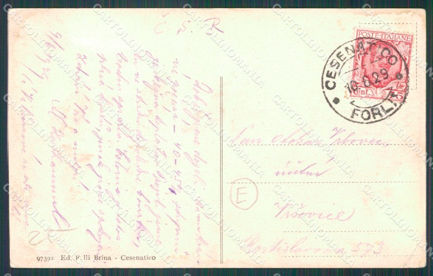 Forlì Cesenatico Molo Barca PIEGHINA cartolina QT3338 – retro