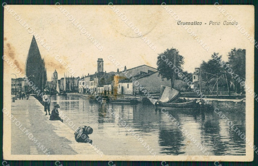 Forlì Cesenatico Porto Canale MACCHIE cartolina QT3351 – fronte