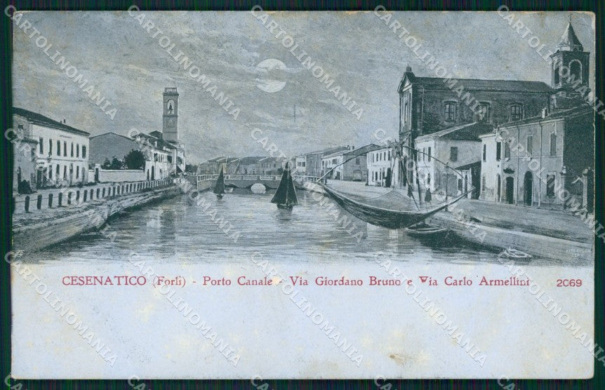 Forlì Cesenatico Porto Canale Chiaro di Luna Alterocca 2069 cartolina QT3356 – fronte