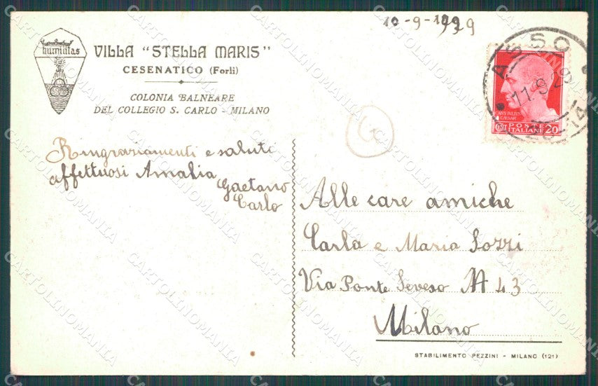 Forlì Cesenatico cartolina QT3369 – retro