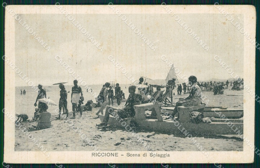 Rimini Riccione Spiaggia cartolina QT3378 – fronte