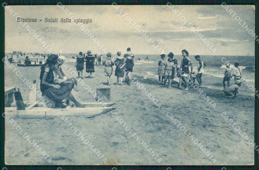 Rimini Riccione Spiaggia cartolina QT3391 – fronte