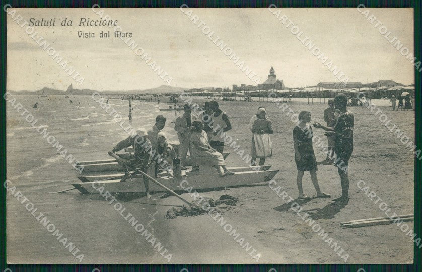 Rimini Riccione Spiaggia cartolina QT3396 – fronte