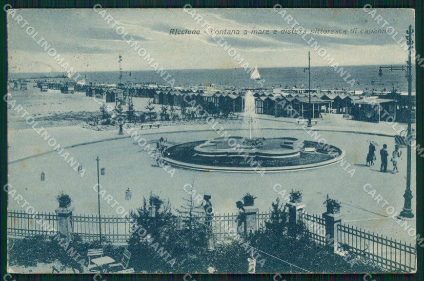 Rimini Riccione Fontana cartolina QT3400 – fronte