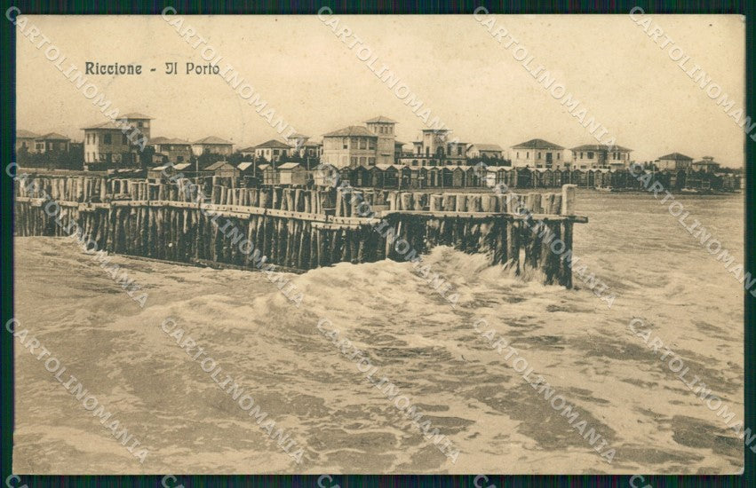 Rimini Riccione Porto cartolina QT3404 – fronte