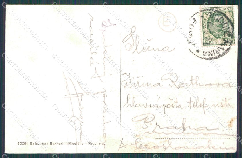 Rimini Riccione cartolina QT3414 – retro
