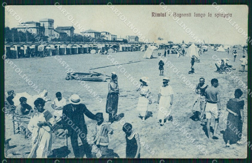 Rimini Città Spiaggia PIEGA cartolina QT3447 – fronte