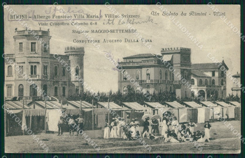 Rimini Città Spiaggia cartolina QT3471 – fronte