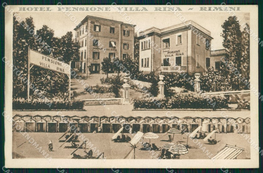 Rimini Città Pensione Villa Rina cartolina QT3487 – fronte