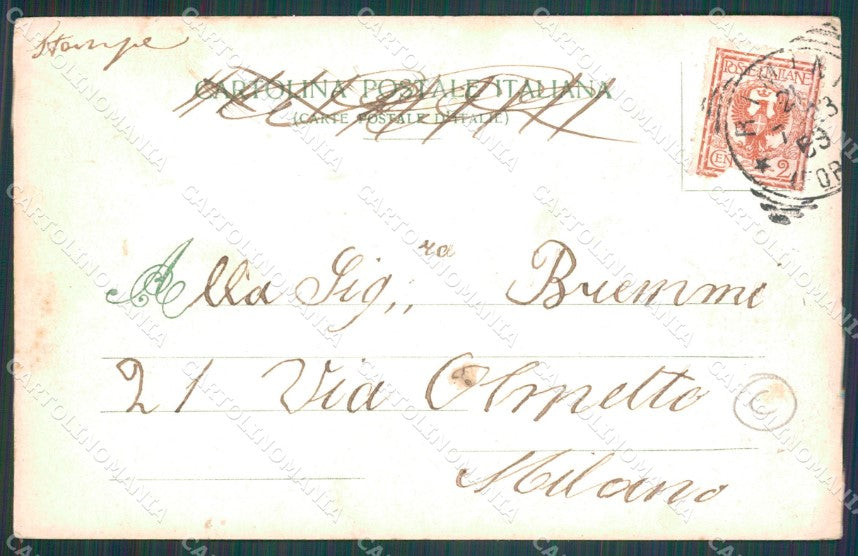 Rimini Città Porto Canale Barche cartolina QT3512 – retro