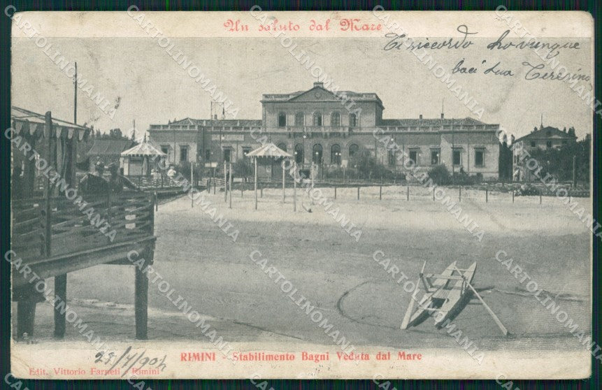 Rimini Città SCOLLATA PIEGHINA cartolina QT3536 – fronte