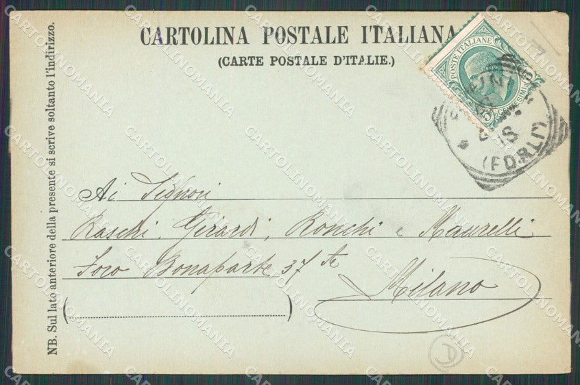 Rimini Città Chiaro di Luna PIEGHINA cartolina QT3537 – retro