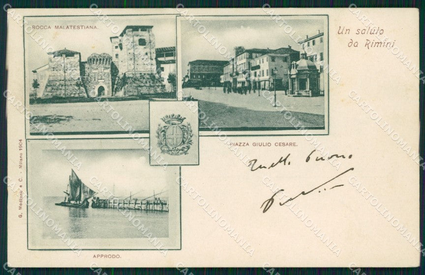Rimini Città Saluti da cartolina QT3551 – fronte