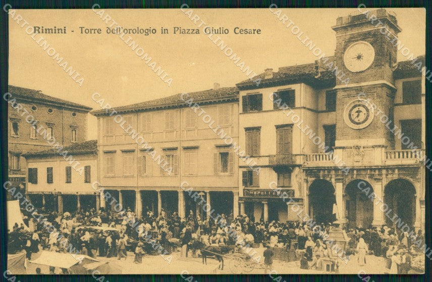 Rimini Città Torre dell'Orologio Mercato cartolina QT3559 – fronte