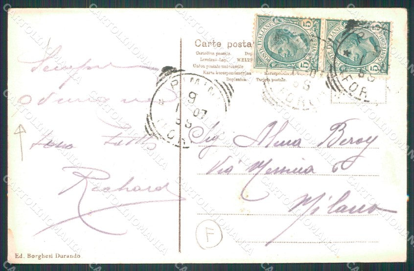 Rimini Città Saluti da PIEGA cartolina QT3569 – retro