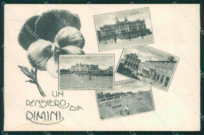 Rimini Città Saluti da PIEGHINA MACCHIA cartolina QT3572 – fronte