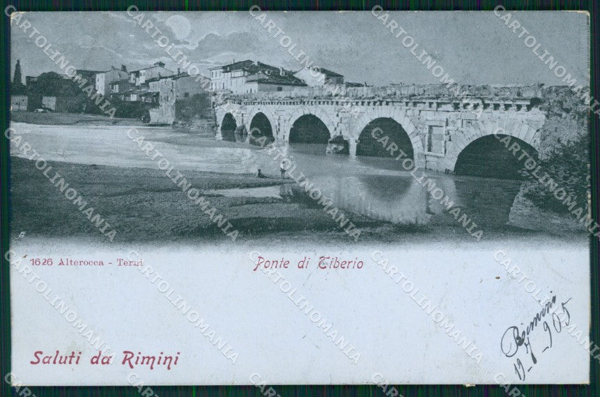 Rimini Città Ponte Tiberio Alterocca 1626 cartolina QT3580 – fronte