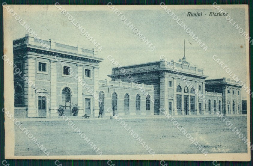 Rimini Città Stazione SCOLLATA cartolina QT3591 – fronte