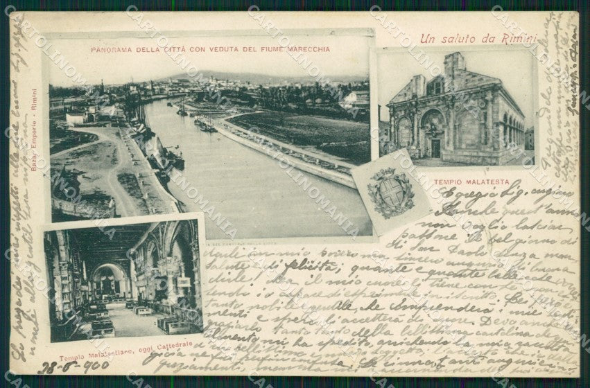 Rimini Città Saluti da cartolina QT3593 – fronte
