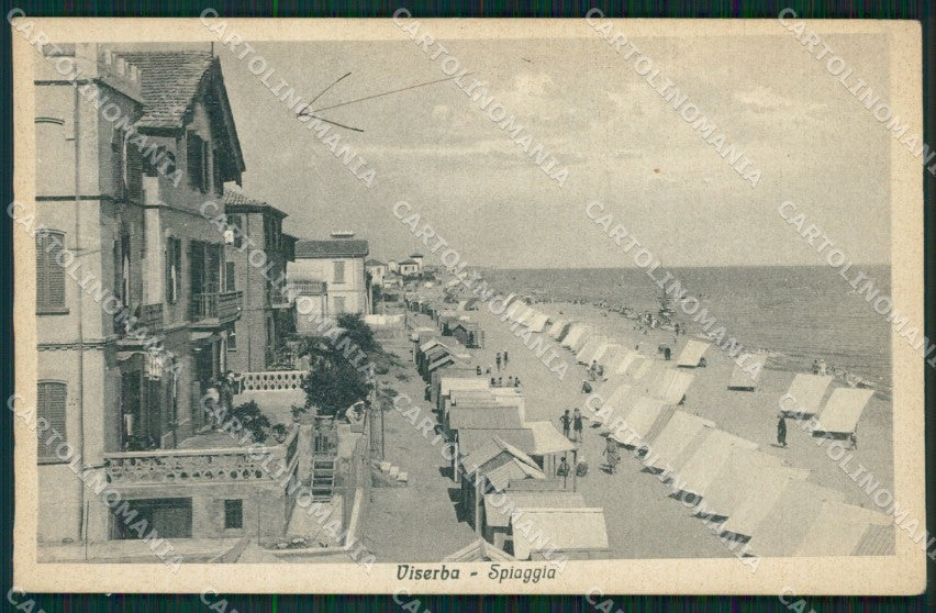 Rimini Viserba Spiaggia PIEGHINA cartolina QT3609 – fronte