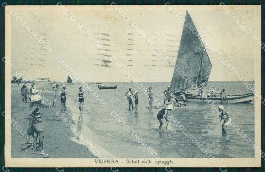 Rimini Viserba Barca cartolina QT3612 – fronte