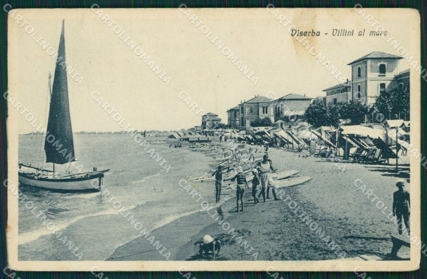 Rimini Viserba Barca MACCHIA cartolina QT3616 – fronte