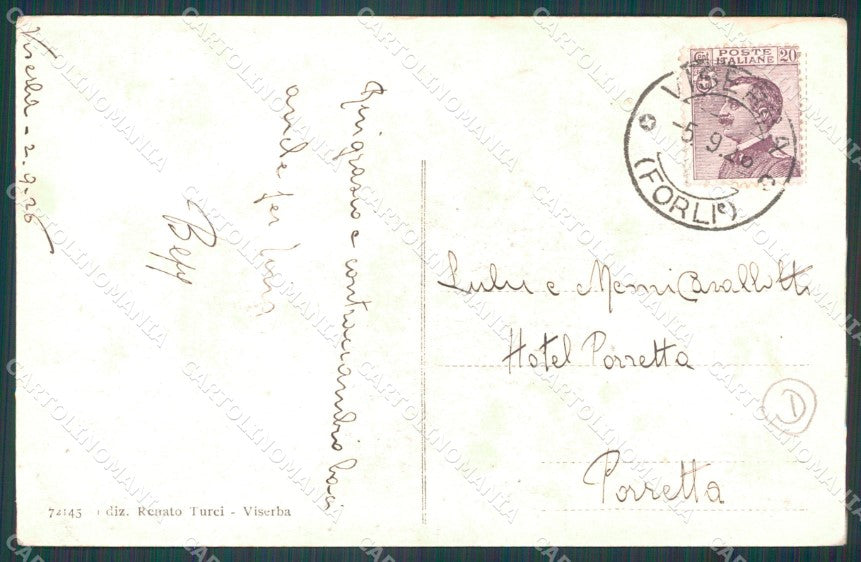 Rimini Viserba Spiaggia cartolina QT3617 – retro