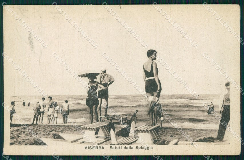 Rimini Viserba Spiaggia cartolina QT3625 – fronte