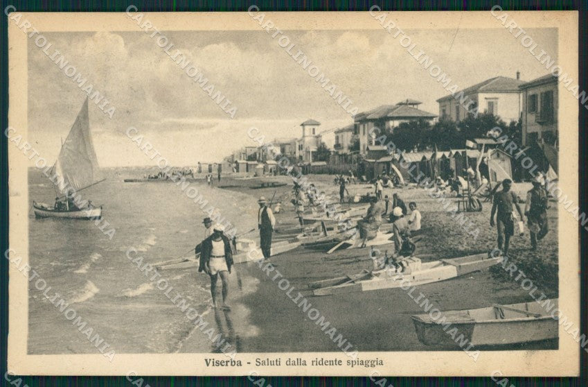 Rimini Viserba Spiaggia STRAPPINO cartolina QT3626 – fronte