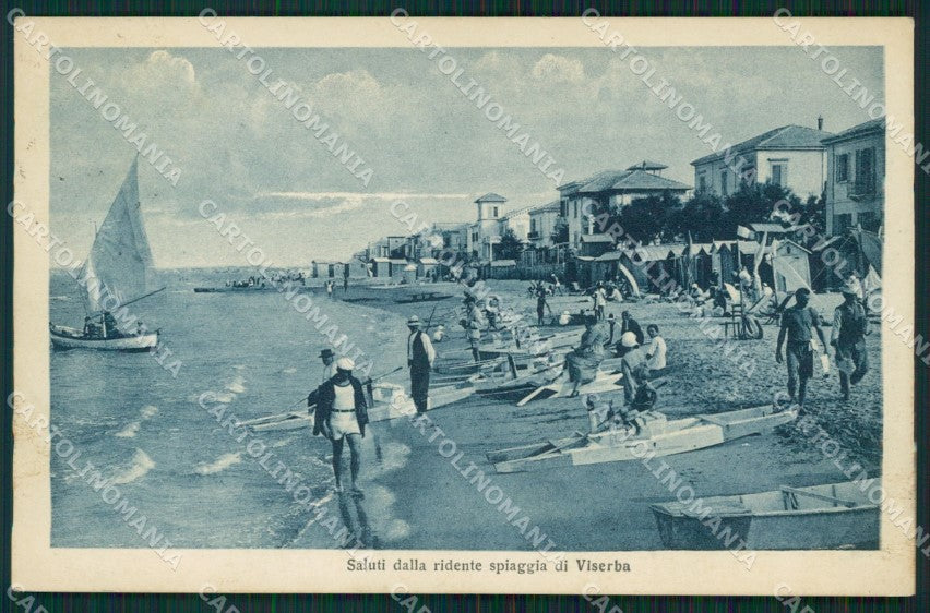 Rimini Viserba Barca cartolina QT3631 – fronte