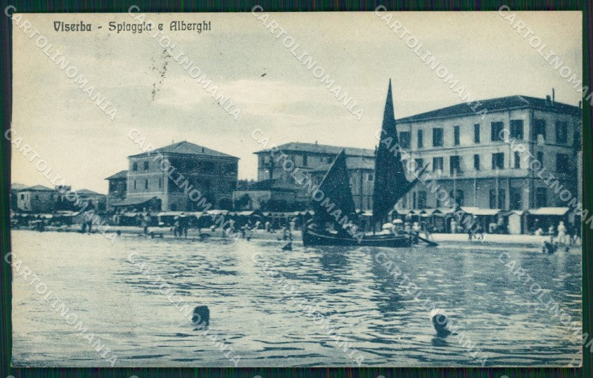 Rimini Viserba Barca cartolina QT3632 – fronte