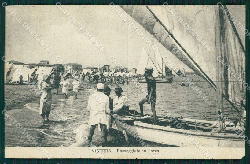 Rimini Viserba Barche ANGOLINO STRAPPATO cartolina QT3636 – fronte