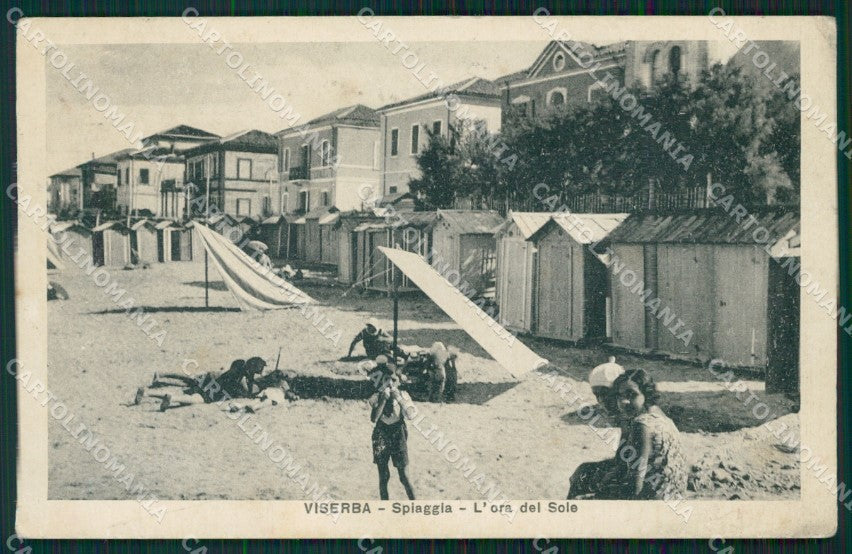 Rimini Viserba Spiaggia cartolina QT3644 – fronte