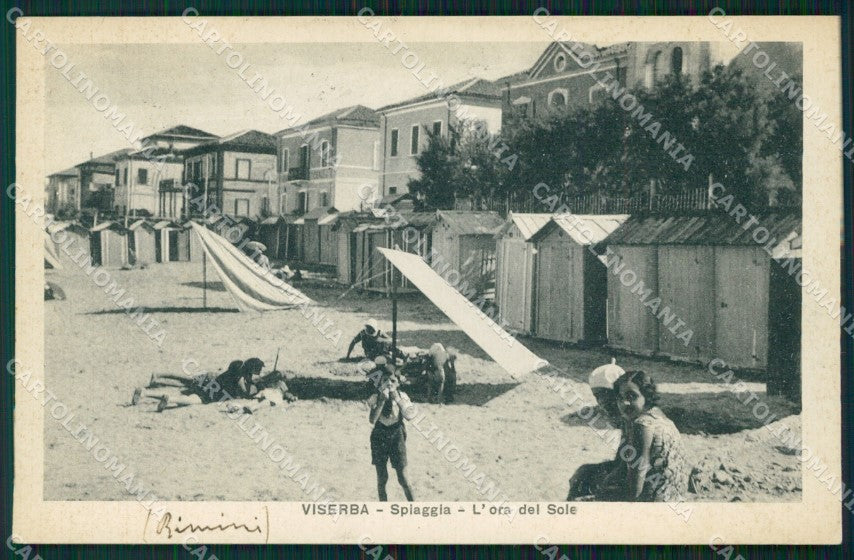 Rimini Viserba Spiaggia cartolina QT3653 – fronte