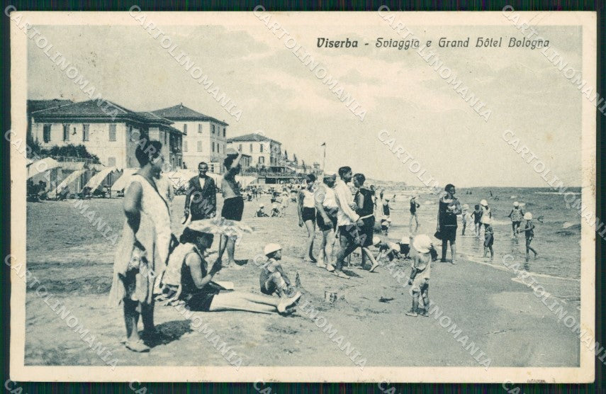 Rimini Viserba Spiaggia ABRASA cartolina QT3660 – fronte