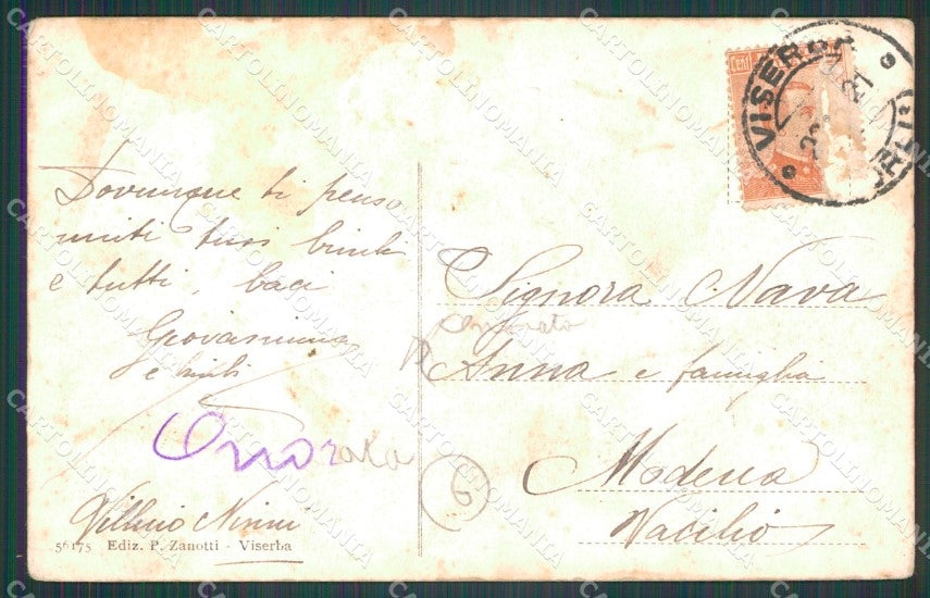 Rimini Viserba Raffaelli MACCHIE PIEGA cartolina QT3664 – retro