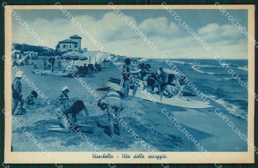 Rimini Viserbella Spiaggia cartolina QT3679 – fronte